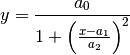y = \frac{a_0}{1+\left(\frac{x-a_1}{a_2}\right)^2}